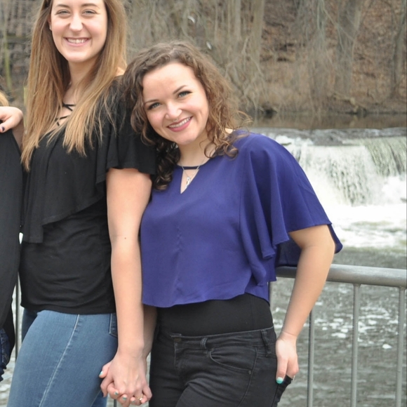 Blue flowy crop top - Picture 3 of 4